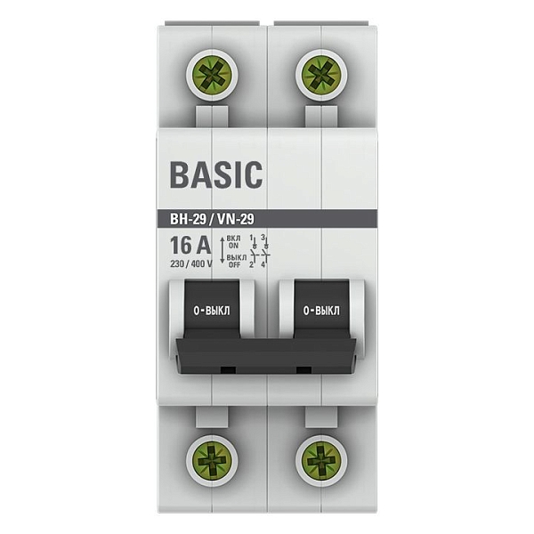 Выключатель нагрузки ВН-29 2P 16А BASIC