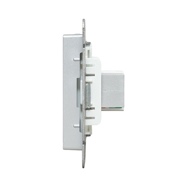 Механизм розетки HDMI+RJ45 (cat5), алюминий Эпика EKF