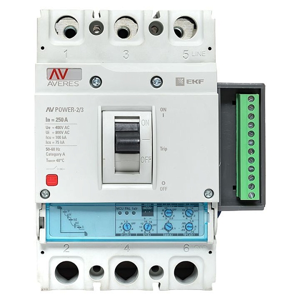 Выключатель автоматический в литом корпусе AV-POWER-2/3 250А 100кА ETU2.2 EKF