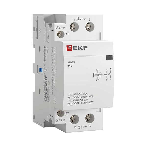 Контактор модульный КМ 25А 2NO 230В АС (2 мод.) PROXIMA EKF