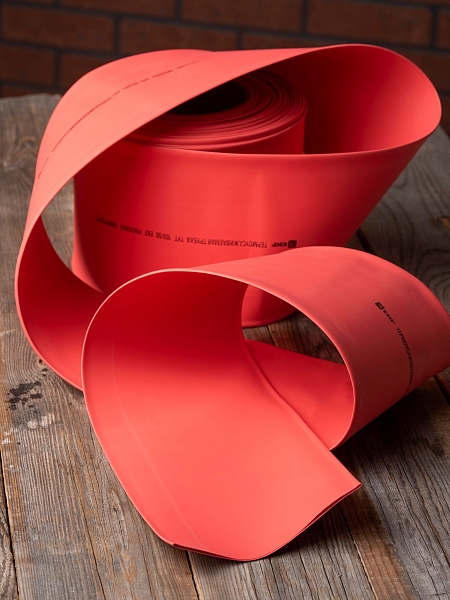 Термоусаживаемая трубка ТУТ нг 100/50 красная рулон EKF PROxima