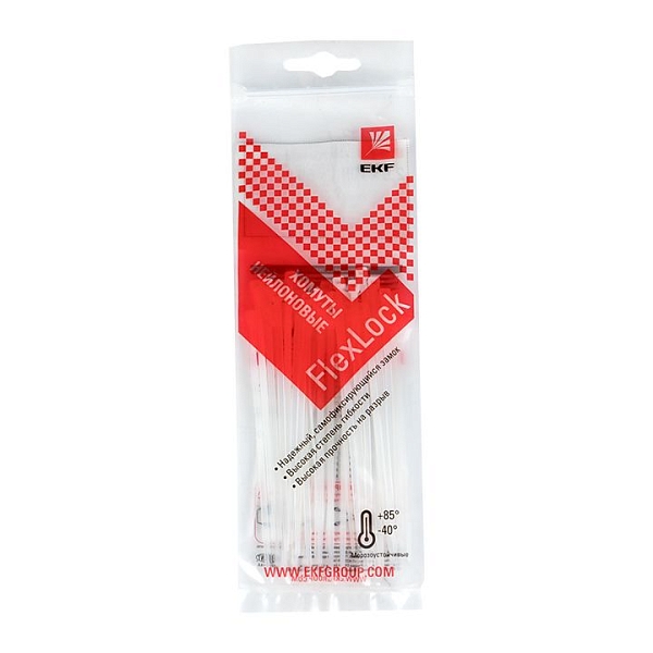 Хомут P6.6 стандартный (б), 2.5x100 (100шт) FlexLock EKF