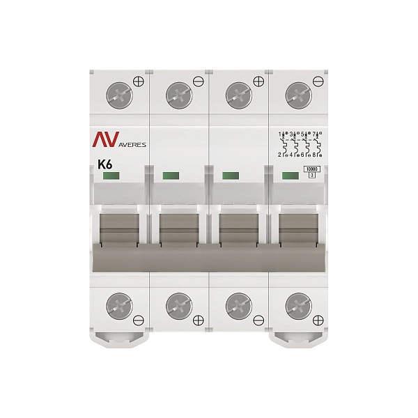 Выключатель автоматический AV-10 DC 4P 6A (K) 10kA EKF AVERES