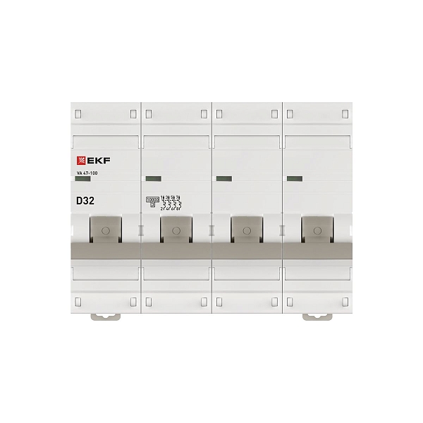 Автоматический выключатель ВА 47-100 4P 32А (D) 10kA PROXIMA EKF