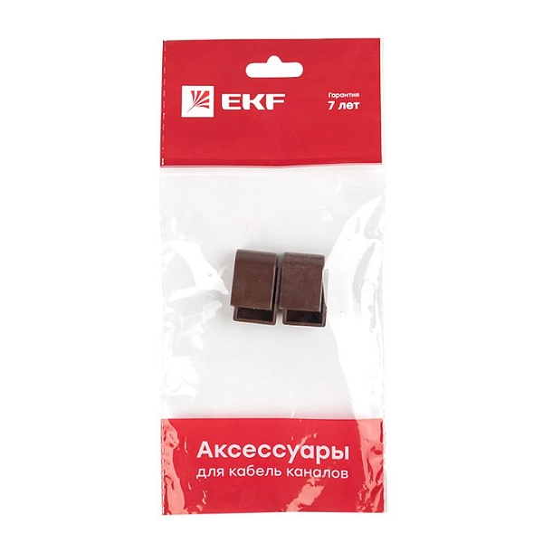 Заглушка (15x10) (4 шт) темное дерево EKF-Plast 