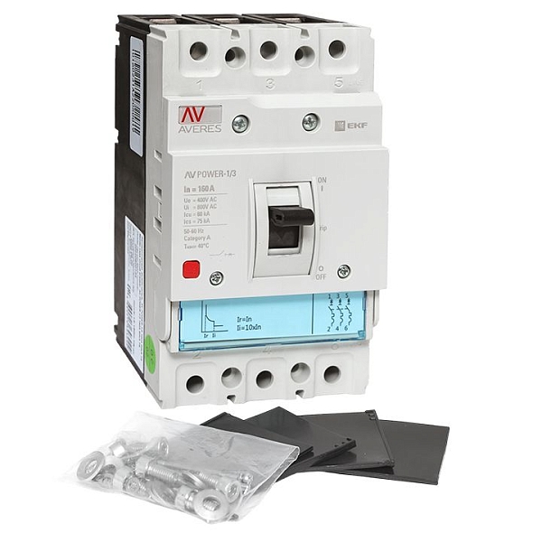 Выключатель автоматический в литом корпусе AV-POWER-1/3 160А 80кА TR EKF