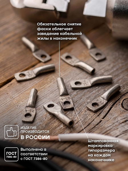 Наконечник медный луженый ТМЛ 2,5-4-2,6 EKF PROxima