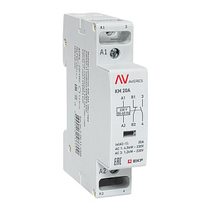Контактор модульный КМ 20А 1NO+1NC 230В АС (1 мод.) AVERES EKF