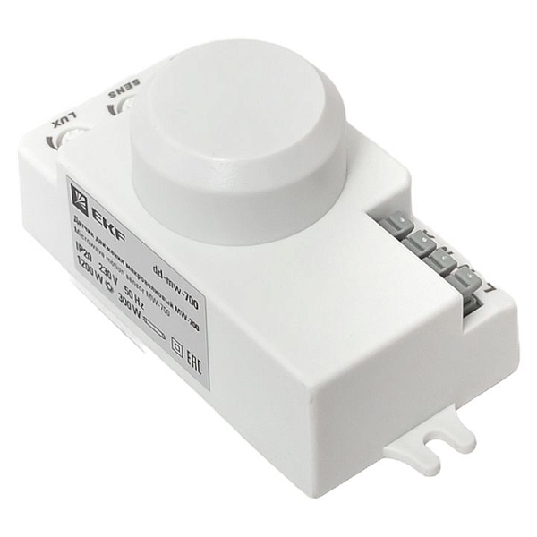 Микроволновый датчик движения бел. 1200Вт 360гр. до 10м IP20 MW-700 EKF PROxima