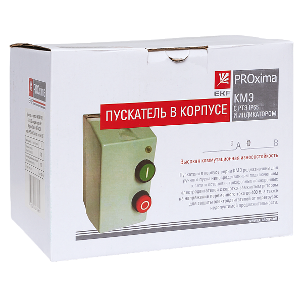 Пускатель ПМЛ-1 9А 1NO 400В AC с тепловым реле 1,6-2,5А в корпусе с индикацией IP65 EKF