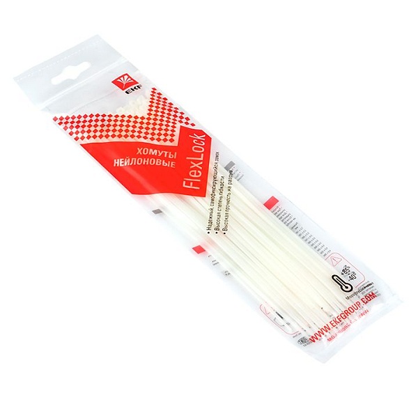 Хомут P6.6 стандартный (б), 2.5x200 (100шт) FlexLock EKF