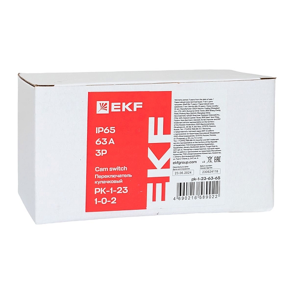 Переключатель кулачковый ПК-1-23 63А 3P «1-0-2» IP65 EKF