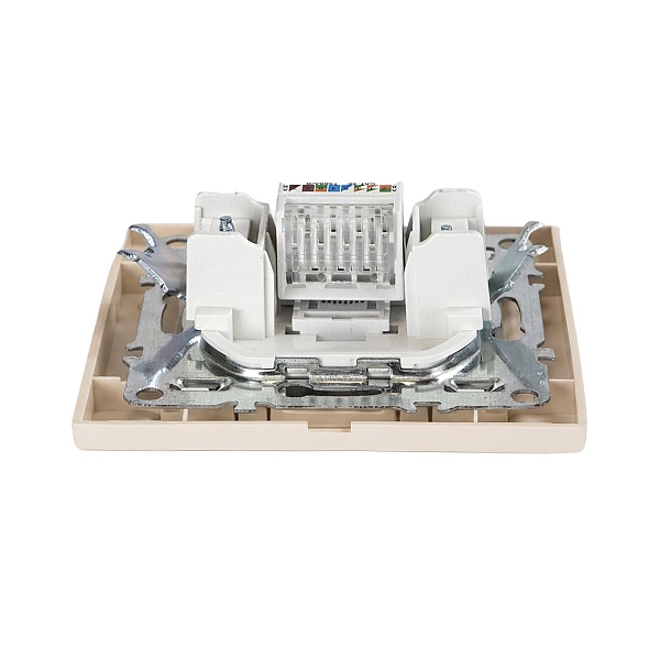 Розетка RJ-45 1-мест. СП бежевый Минск EKF