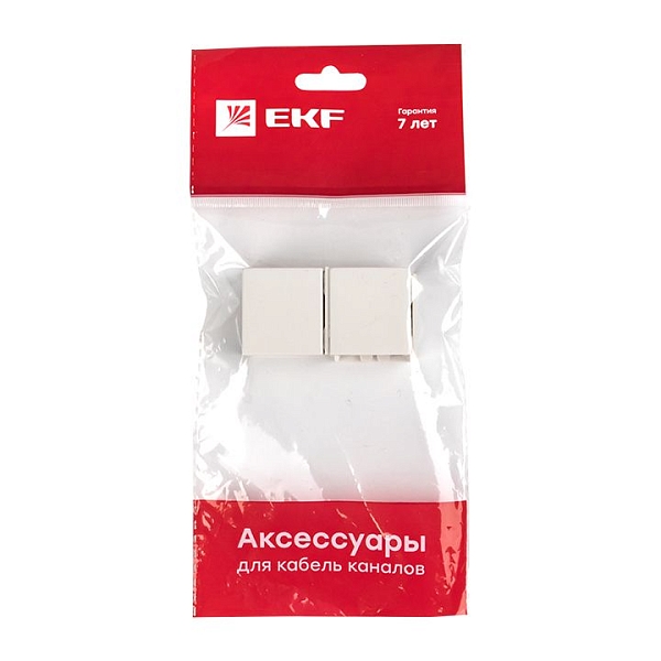 Соединитель (25x16) (4 шт) белый EKF-Plast 