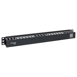 Кабельный органайзер TERACOM PRO с крышкой 19" 1U пластиковый черный