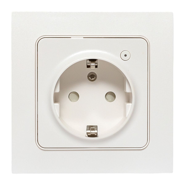 Умная розетка Стокгольм 1-местная 16А белый Zigbee EKF Сonnect
