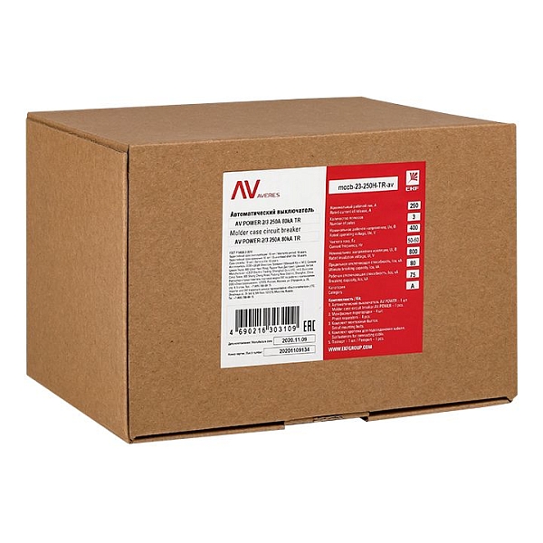 Выключатель автоматический в литом корпусе AV-POWER-2/3 250А 80кА TR EKF