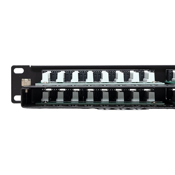 Патч-панель высокой плотности TERACOM PRO 19'' Cat.5E 1U неэкранированная UTP 48 портов RJ-45 Dual IDC с органайзером