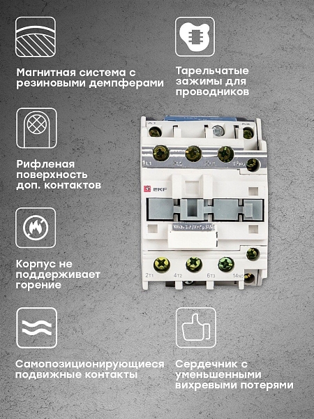 Контактор КМЭп-4 32А 1NO 110В DC EKF