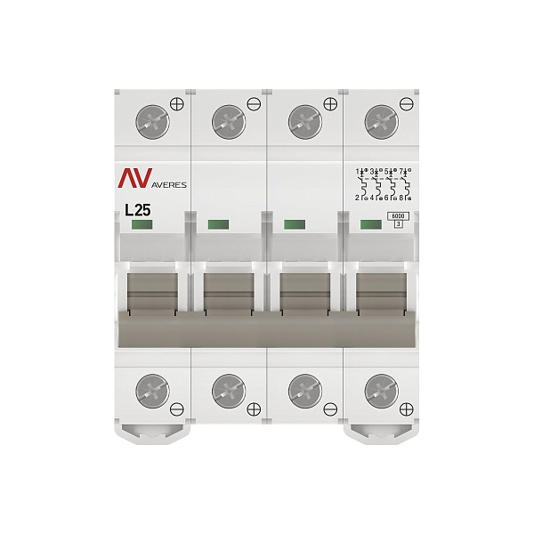 Выключатель автоматический AV-6 DC 4P 25A (L) 6kA EKF AVERES