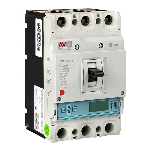 Выключатель автоматический в литом корпусе AV-POWER-2/3 250А 50кА ETU6.0 EKF