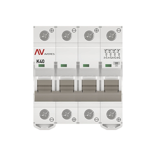 Выключатель автоматический AV-10 DC 4P 40A (K) 10kA EKF AVERES