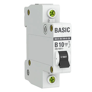 Автоматический выключатель ВА 47-29 1P 10А (B) 4,5кА BASIC