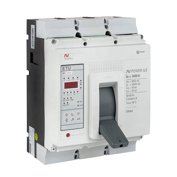 Выключатель автоматический в литом корпусе AV-POWER-5/3 1600А 70кА ETU4.0 EKF