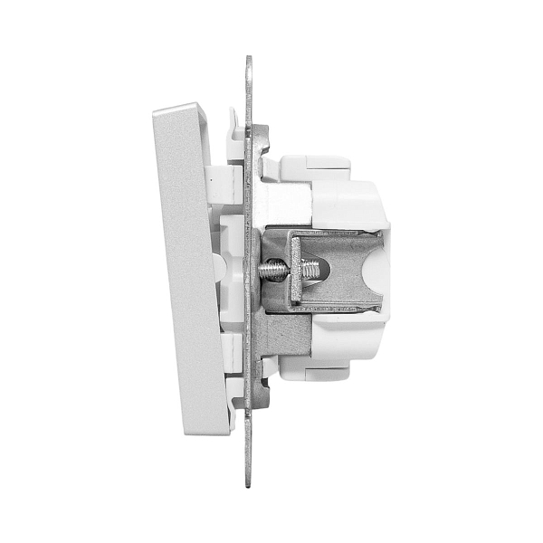 Механизм выключателя, одноклавишный, алюминий Эпика EKF