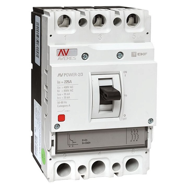 Выключатель автоматический в литом корпусе AV-POWER-2/3 225А 35кА TR EKF