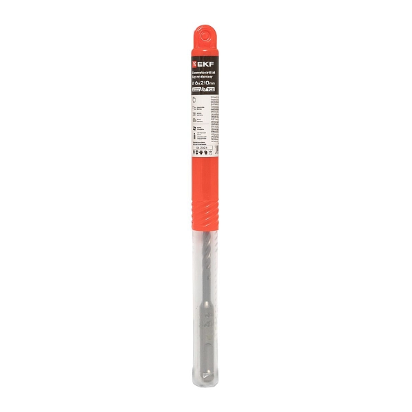 Бур по бетону SDS-plus 6x210 мм (4 резца) EKF Professional