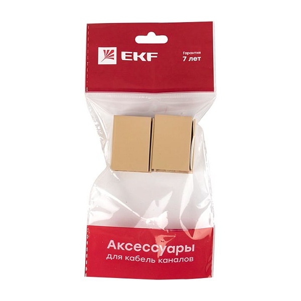 Соединитель (25x25) (4 шт) светлое дерево EKF-Plast 