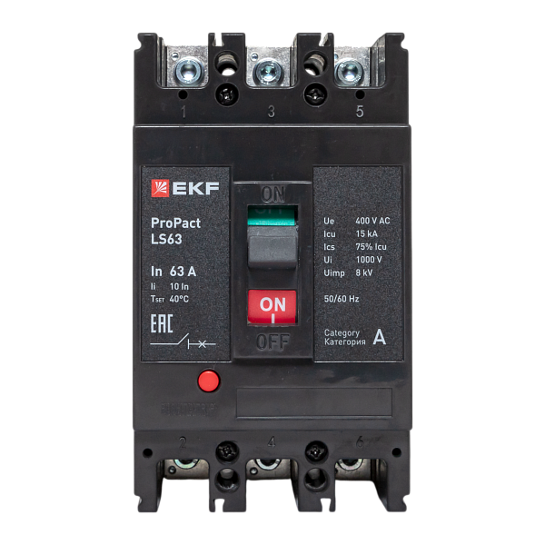 Выключатель автоматический в литом корпусе ProPact LS63 63А 3P 15кА EKF
