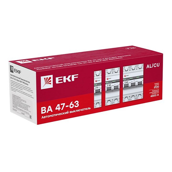 Автоматический выключатель ВА 47-63 2P 6А (В) 4,5kA EKF PROXIMA 