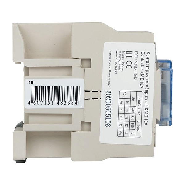Контактор КМЭ-1 18А 1NC 400В AC EKF
