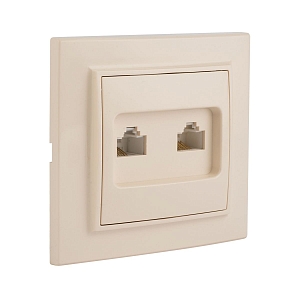 Розетка RJ-45+Phone СП бежевый Минск EKF