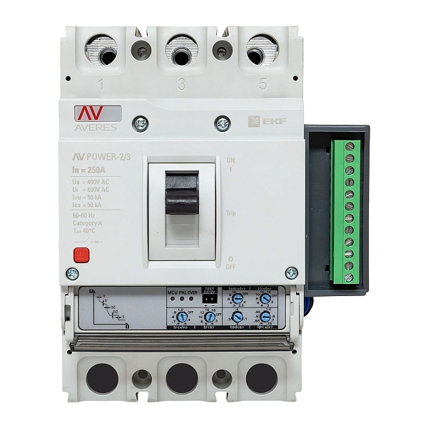 Выключатель автоматический в литом корпусе AV-POWER-2/3 250А 50кА ETU2.2 EKF