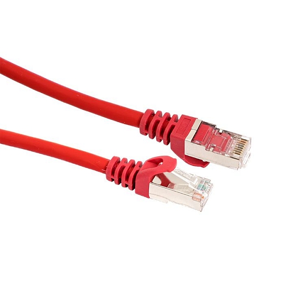 Патч-корд TERACOM CS Cat.6A экранированный S/FTP оболочка LSZH красный (2,0м)