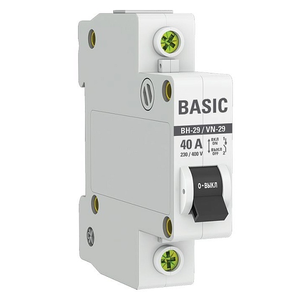 Выключатель нагрузки ВН-29 1P 40А BASIC