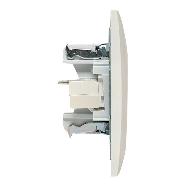 Валенсия розетка RJ-45+RJ11 2-местная белая EKF